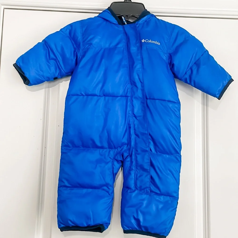 NWT Columbia Snuggly Bunny Baby Bunting Suit Blue 3-6 Months
